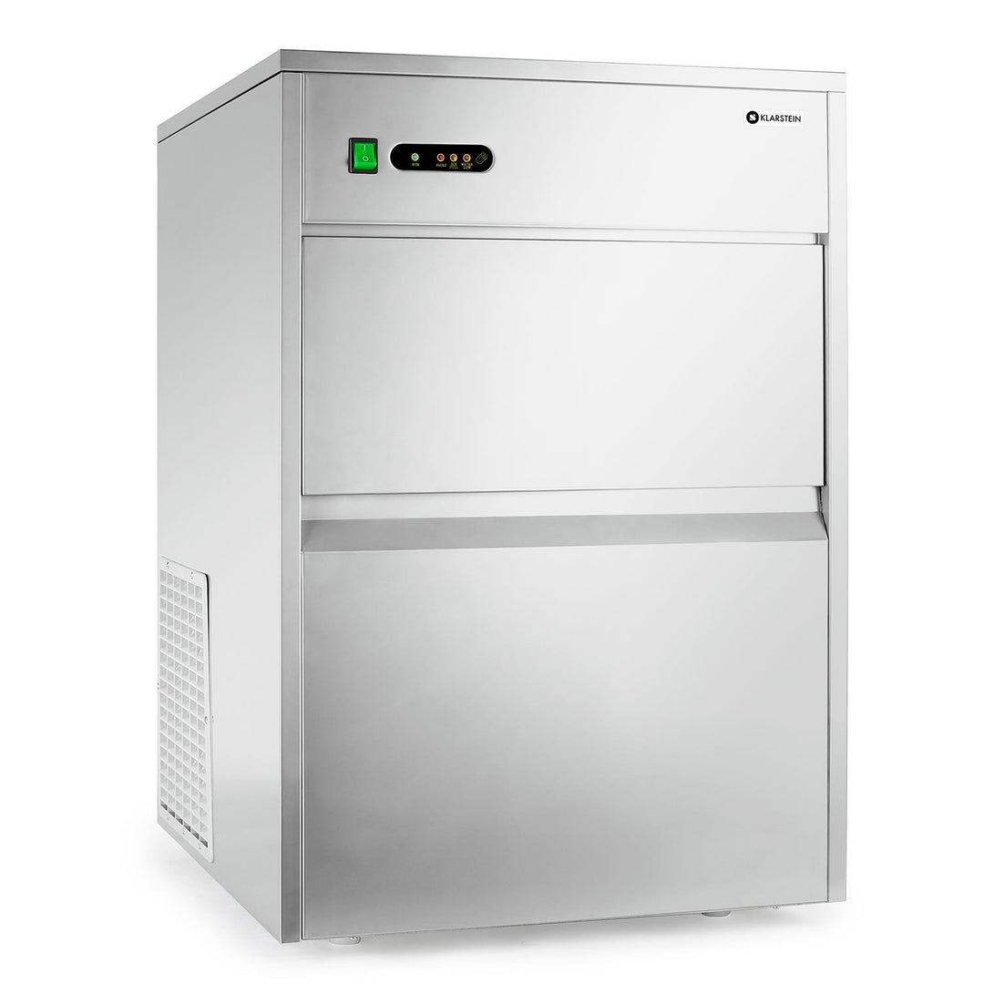 Klarstein Powericer Profi-Eiswürfelmaschine - Eiswürfelbereiter, Ice Maker, LED, geschmacksneutrale