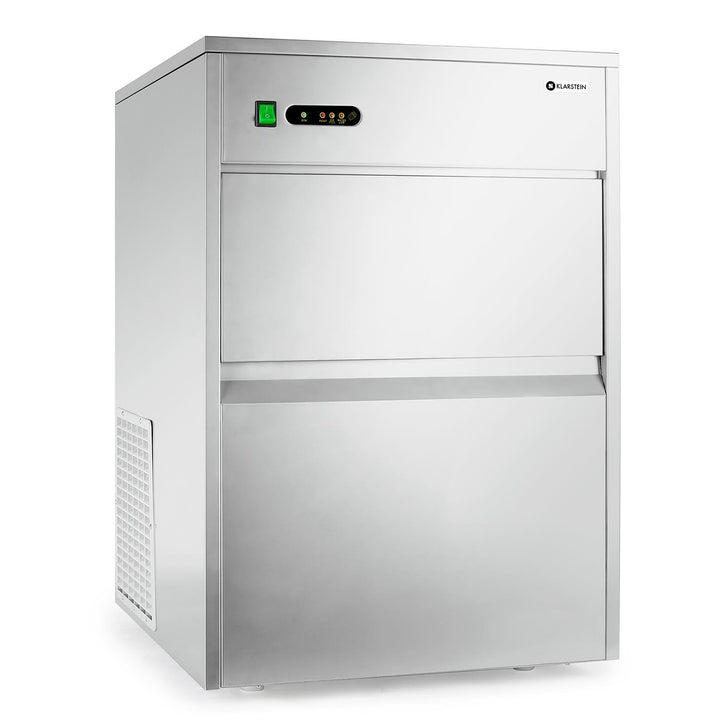 Klarstein Powericer Profi-Eiswürfelmaschine - Eiswürfelbereiter, Ice Maker, LED, geschmacksneutrale