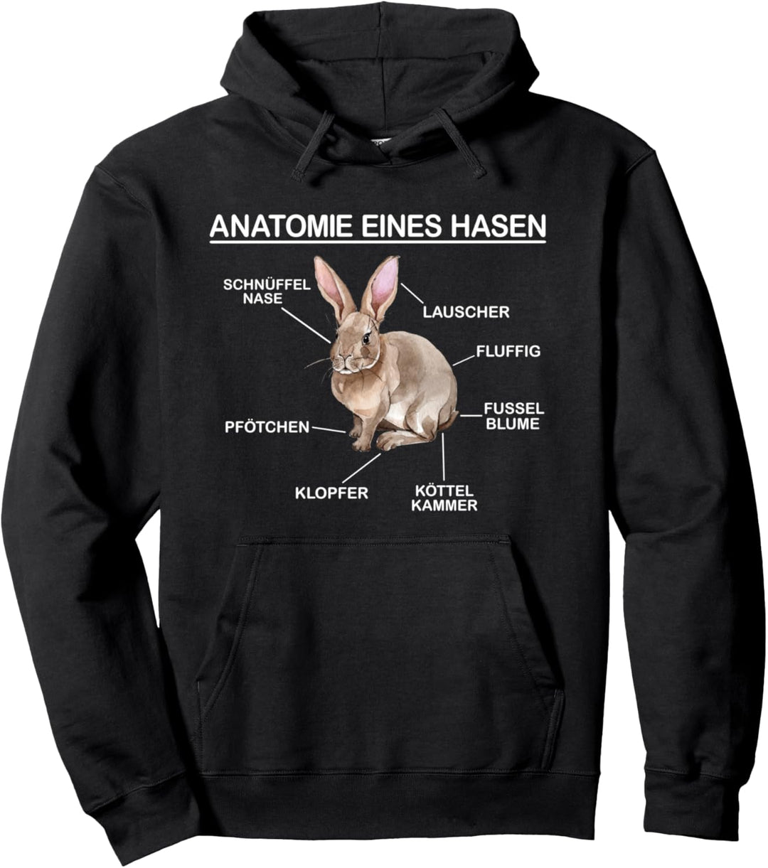 Anatomie eines Hasen - Süsses Hasen Design Hasen Pullover Hoodie