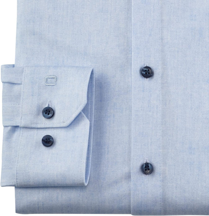 OLYMP Herren Businesshemd Langarm No. Six 24/Seven,super Slim,Stehkragen 40 Bleu 11, 40 Bleu 11