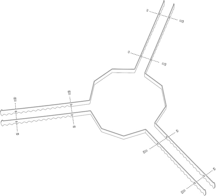 teileplus24 AH-01 Abstandshalter | Auflageleiste | Auflageeisen für 57er &amp; 67er Abstandshalter für G