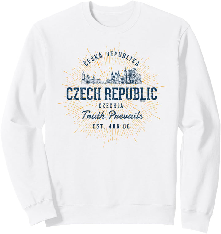 Czech Republic Retro Stil Vintage Tschechische Republik Sweatshirt