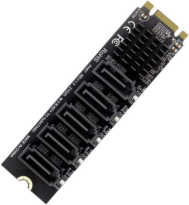 Xiwai NGFF Key B+M auf SATA 3.0 6 Gbit/s 5 Ports Adapter Converter Port Select JMB575 NGFF B/M-Key t