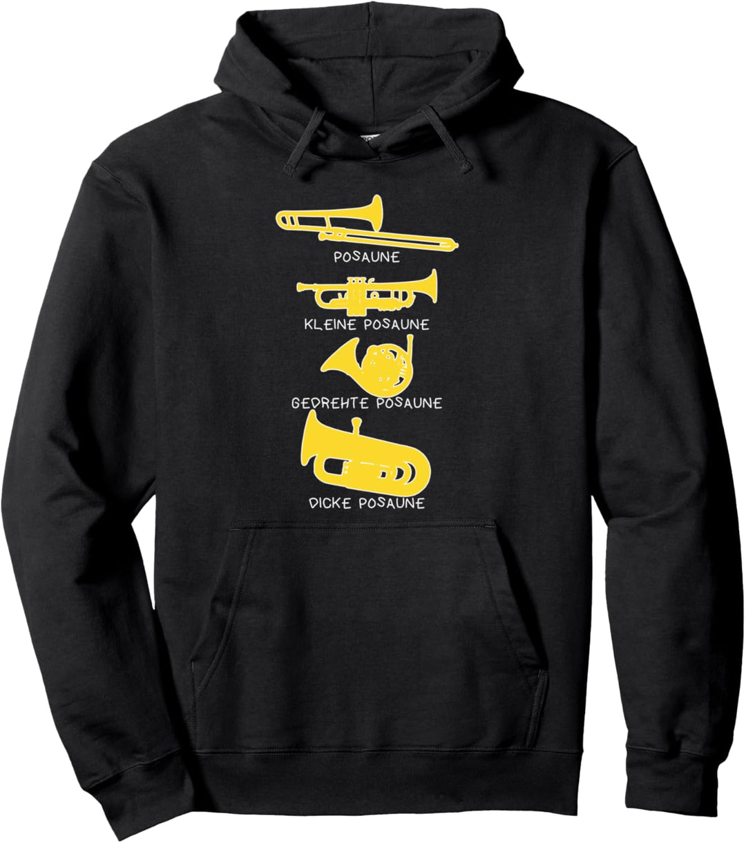 Arten von Posaunen, Posaunisten Geschenk, lustiges Posaunen Pullover Hoodie