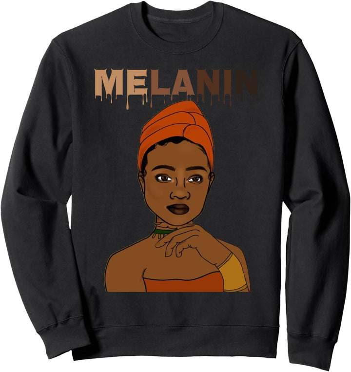Oheneba: Melanin Shades Nubian Black Queen Sweatshirt
