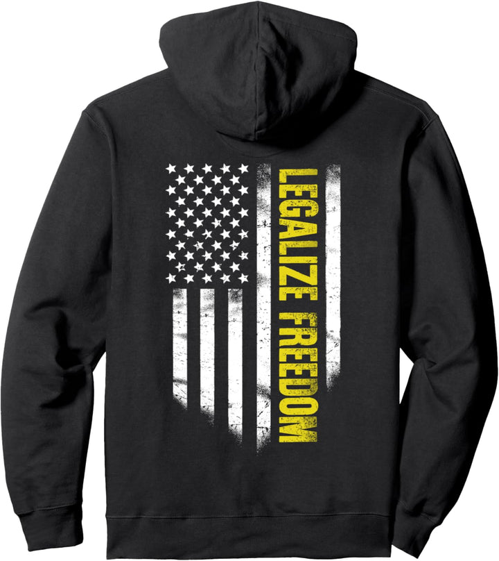 Legalize Freedom USA Flag Libertarian Geschenk Pullover Hoodie