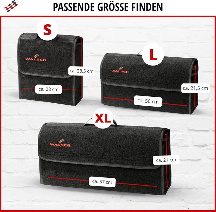 Walser Auto Organizer Toolbag Grösse XXL, Kofferraum Organizer, Gadget, Aufbewahrungsbox, Tasche, Zu