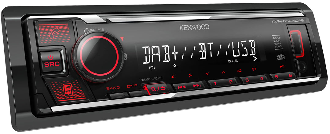 Kenwood KMM-BT408DAB - USB-Autoradio mit DAB+ & Bluetooth Freisprecheinrichtung (Soundprozessor, USB