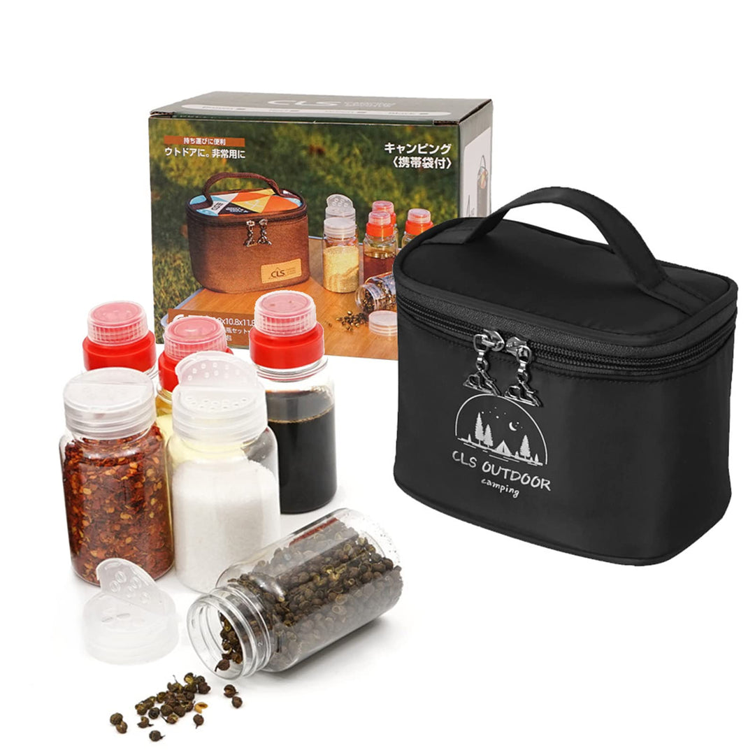 6 Stück Gewürzgläser Set Portable kleiner Salzstreuer BBQ Gewürzflasche Set Transparent Gewürzdosen