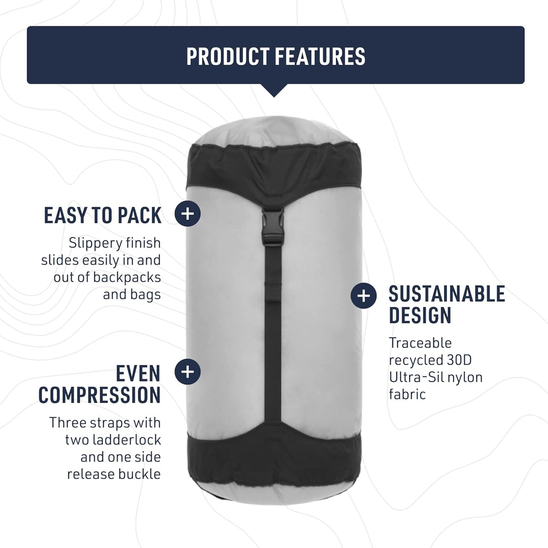 Sea to Summit Ultra-SIL Compression Sack, Ultralight Outdoor and Travel Storage Gelb 5 Liter, Gelb 5