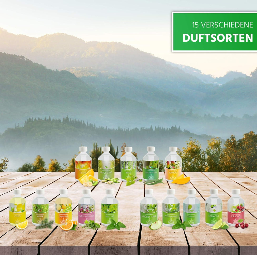 KK Sauna Aufguss Konzentrate PREMIUM - Made in Germany - Duftsorte Birke - 500 ml Flasche - Wellness