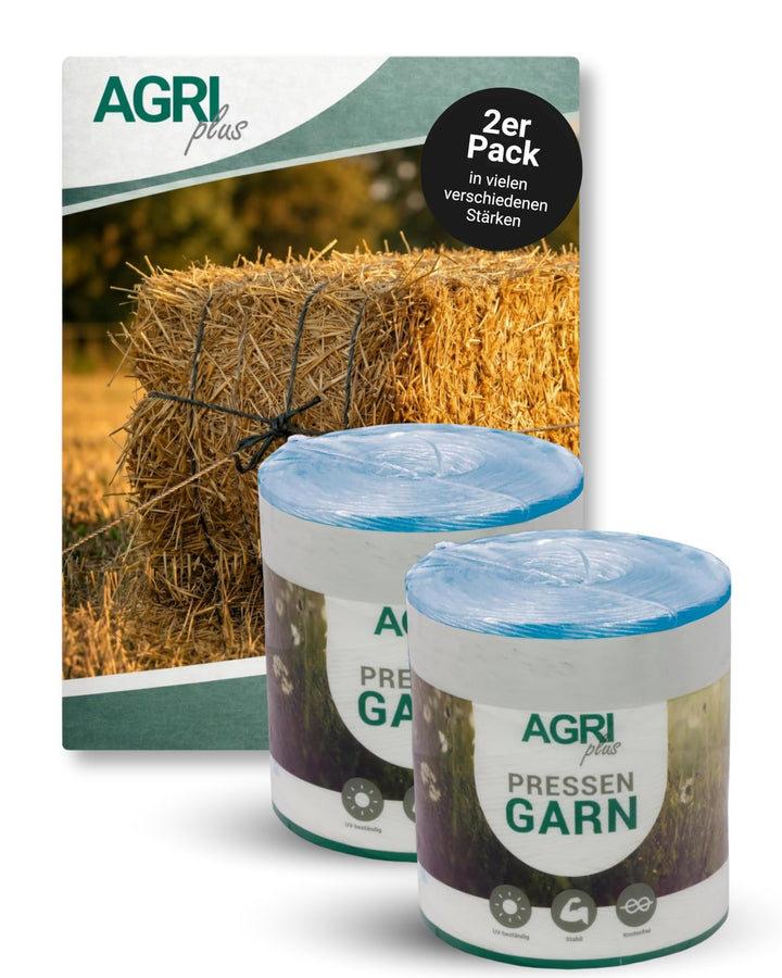 AGRIplus Pressengarn I 2 Stück à 10 kg I 500 m/kg I Hochwertiges PP-Garn I Robust, witterungsbeständ