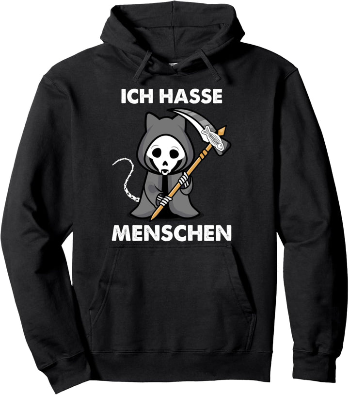 Ich Hasse Menschen Katze Pullover Hoodie