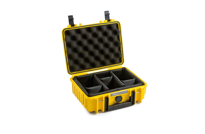 B&amp;W Transportkoffer Outdoor - Typ 1000 - Gelb mit variabler Facheinteilung - Wasserdicht nach IP67 Z