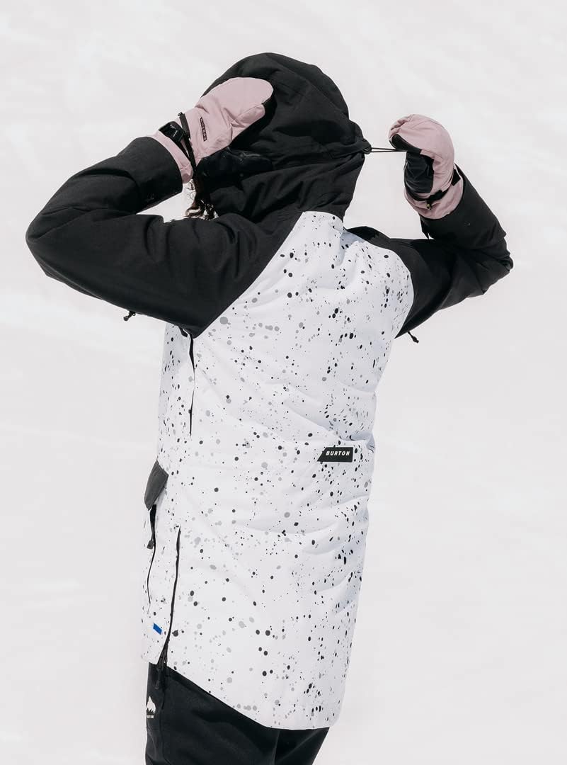 Burton Damen Lalik Snowboardjacke L Weisse Spritzer Echtes Schwarz, L Weisse Spritzer Echtes Schwarz