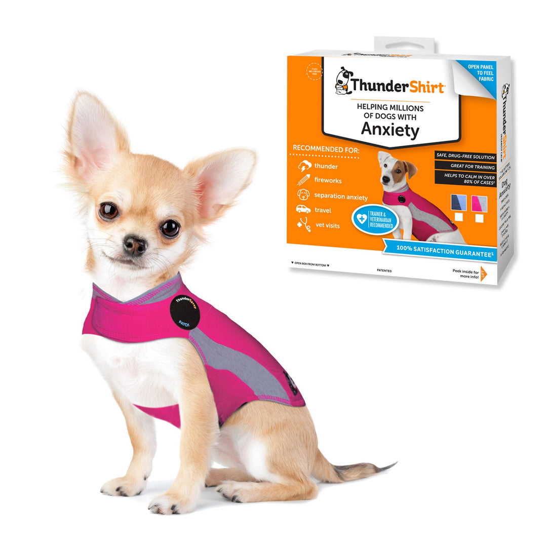 Thundershirt Polo - Beruhigungsweste für Hunde Pink XX-Small, Pink XX-Small