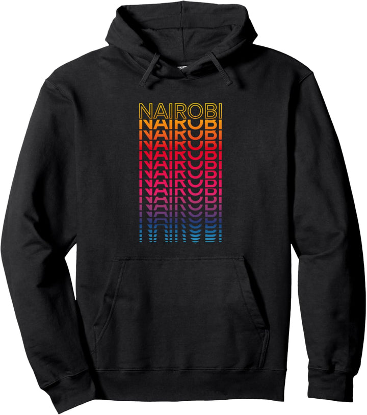 Bunte Retro-Stadt - Nostalgisches Nairobi Pullover Hoodie