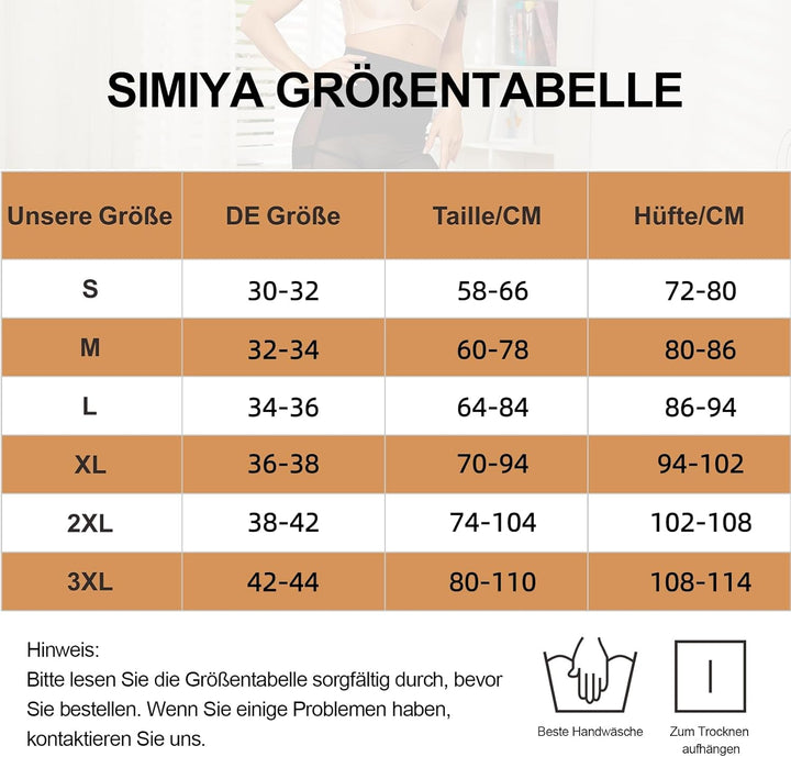 SIMIYA Bauchweg Unterhose Damen Shapewear Hohe Taille Unterwäsche Figurenformend Miederhose Bauchkon