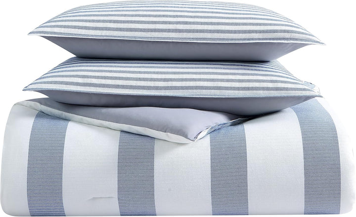 Nautica Home | Fairwater Collection | 100% Cotton Mediterranean Inspired Design Herringbone Weave Du