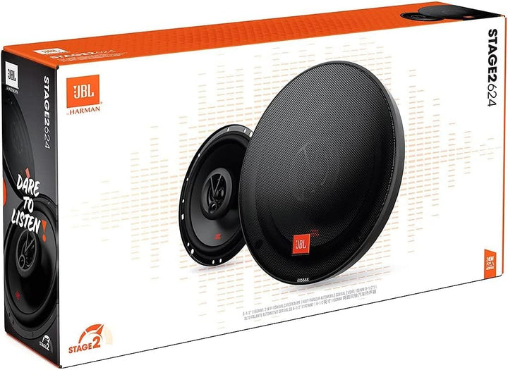JBL Stage2 624 2-Wege Auto Lautsprecher Set von Harman Kardon - 240 Watt KFZ Autolautsprecher Boxen