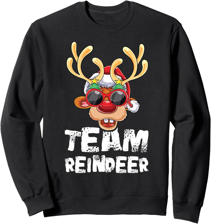 Team Reindeer Rentier Weihnachten Crew Partner Squad Sweatshirt