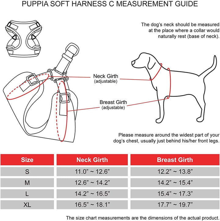 Puppia PARA-HC1533 SOFT HARNESS C, S, himmelblau S himmelblau, S himmelblau