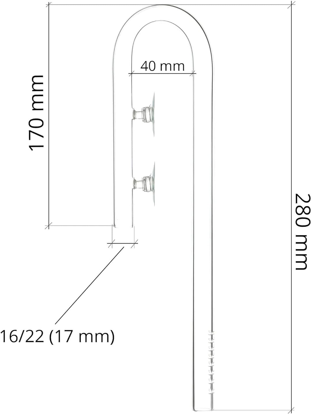 Guemmer products Filter Inflow Outflow Set 16/22mm 2 Saugnäpfe