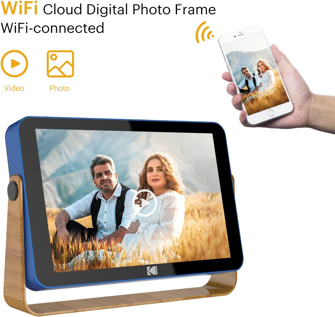 KODAK - Digitaler WLAN-Bilderrahmen 10 Blau, Blau