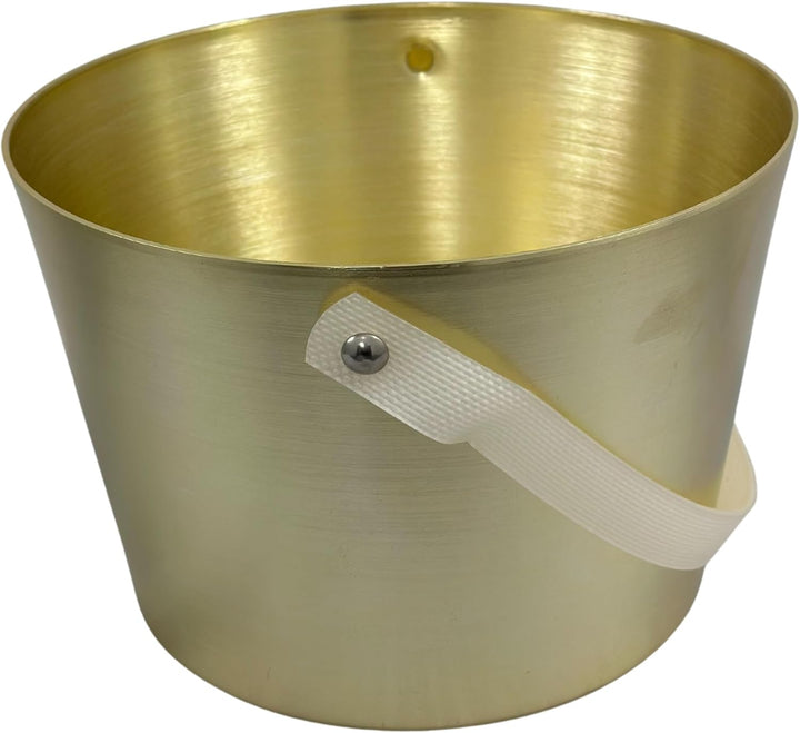 Saunaeimer aus Aluminium champagner mit flexiblem Tragegurt der Marke SudoreWell by MaReBa24®
