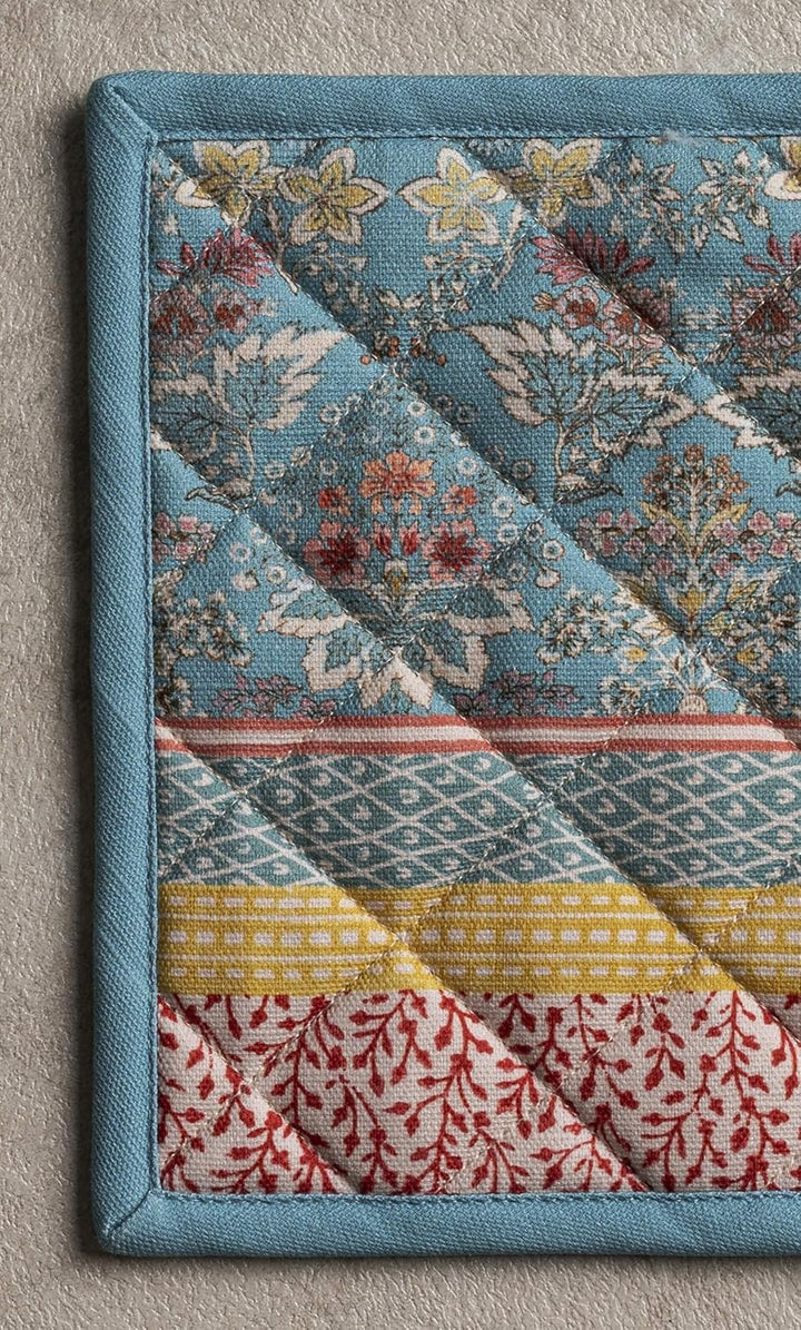 Maison d'Hermine Topflappen-Set, 100% Baumwolle, hitzebeständig, 20 cm x 20 cm, mit Schlaufe zum Gri