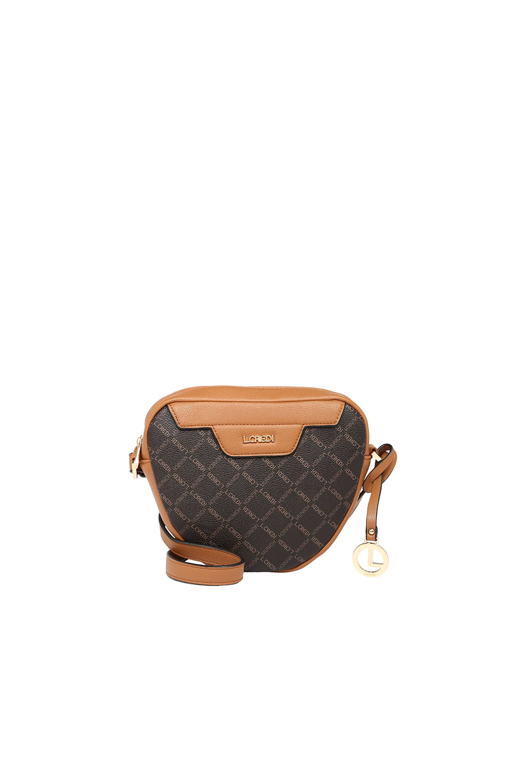 L.CREDI Handtasche Filiberta mit Label-Applikationen Damen