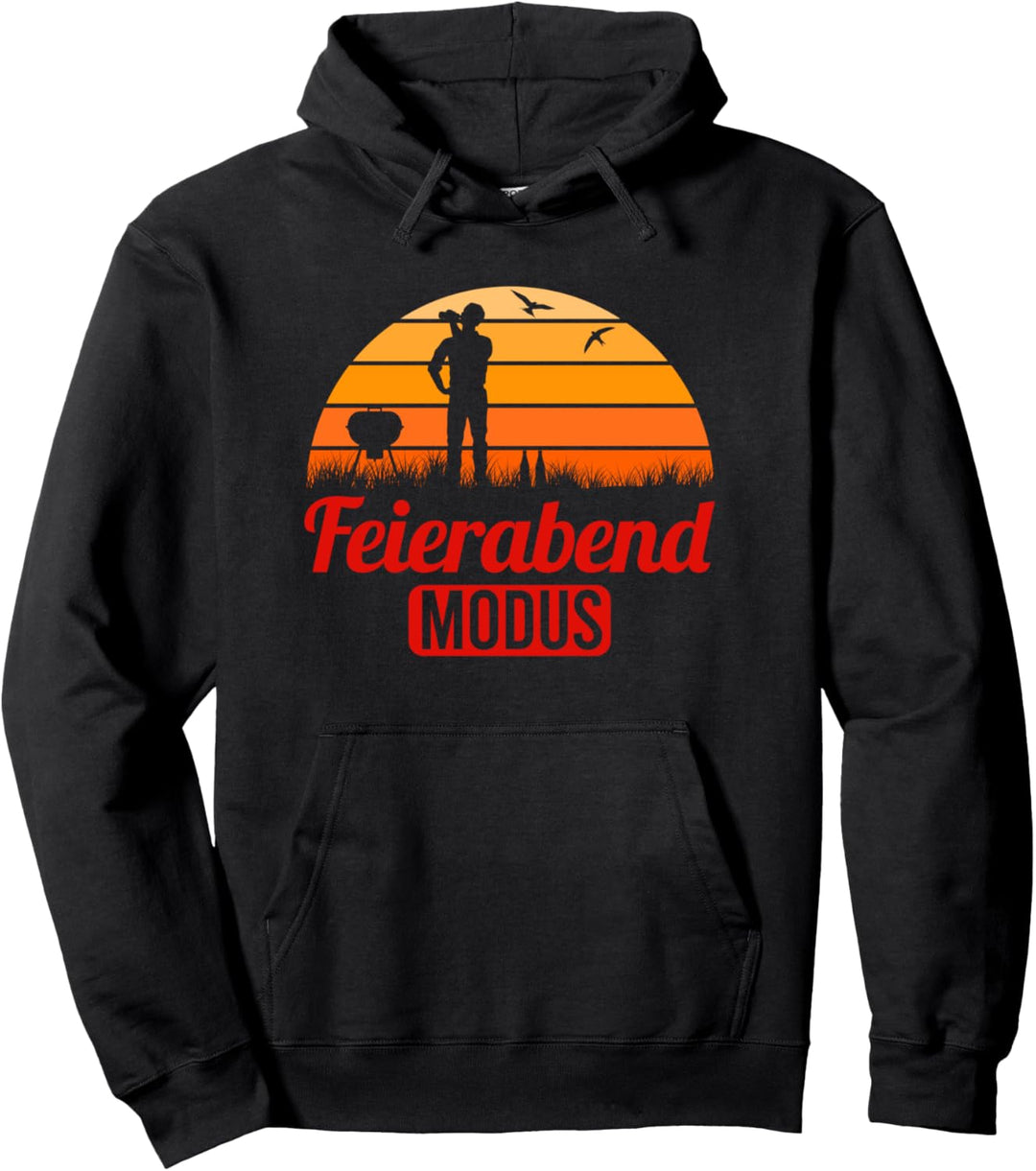 Bier trinken nach der Arbeit im Feierabend Modus Pullover Hoodie