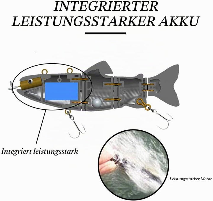 ods lure Robotic Schwimmköder USB wiederaufladbar Fischköder mit LED Licht Elektrischer Angelköder m