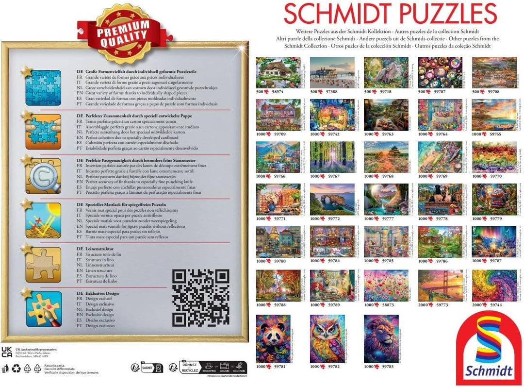 Schmidt Spiele 59482 Thomas Kinkade, Dörfchen am Leuchtturm, 3000 Teile Puzzle