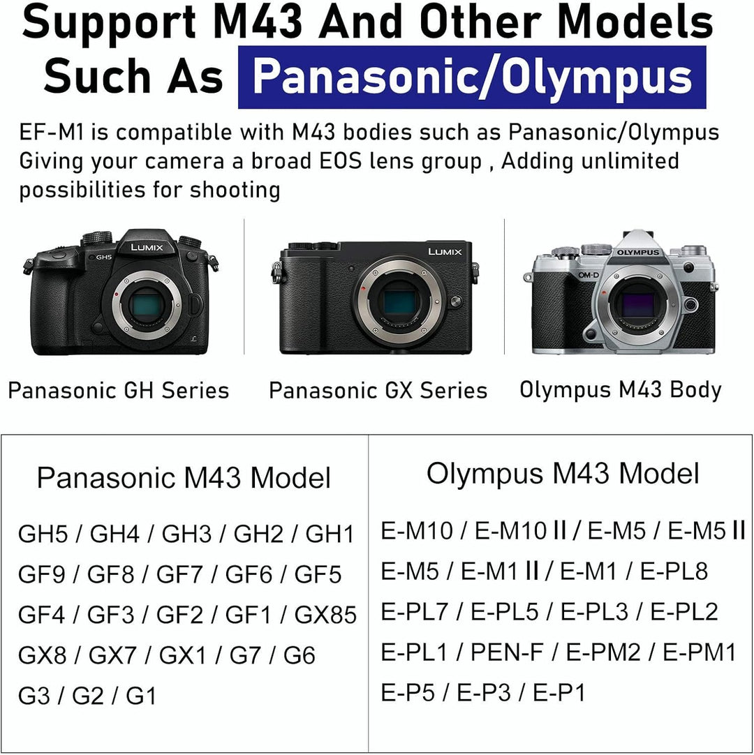 VILTROX EF-M1 Objektivhalterung Adapter Autofokus Objektiv Konverter für EF/EF-S Mount Objektiv zu P