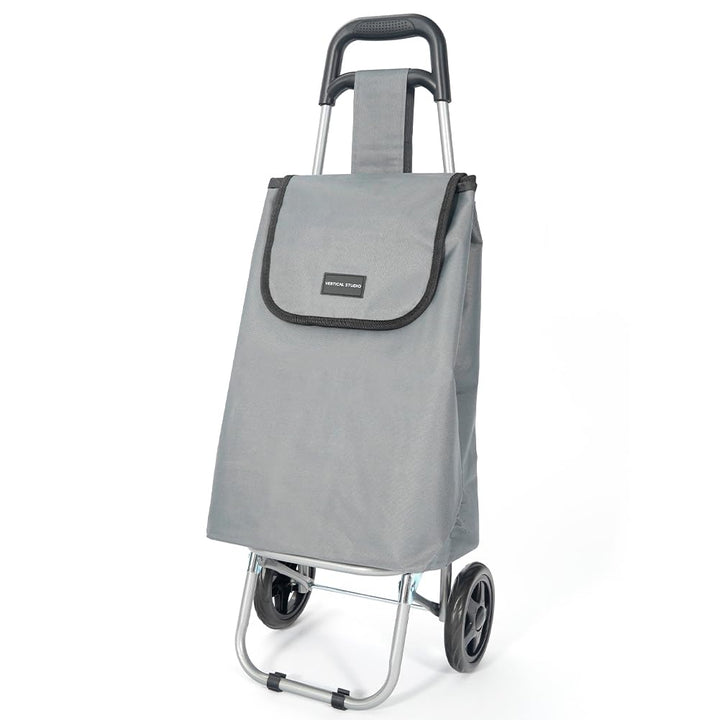 Einkaufstrolley 35 L – Klappbar, leicht &amp; robust, mit Alugestell, Reissverschlusstasche &amp; Klettversc