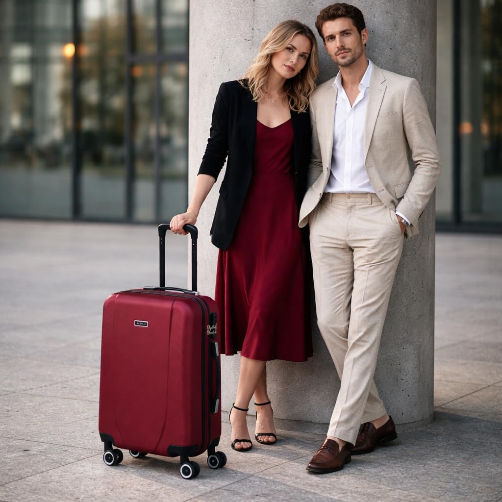 ITACA - Trolley Handgepäck Cabin Trolley Koffer Reisekoffer Hartschalenkoffer mit Zahlenschloss - Ka