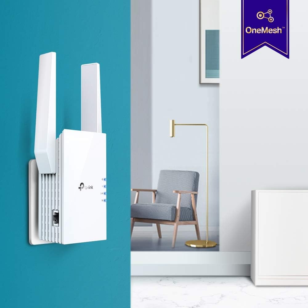 TP-Link Repeater RE605X - AX1800 Wi-Fi 6 Range Extender, Black