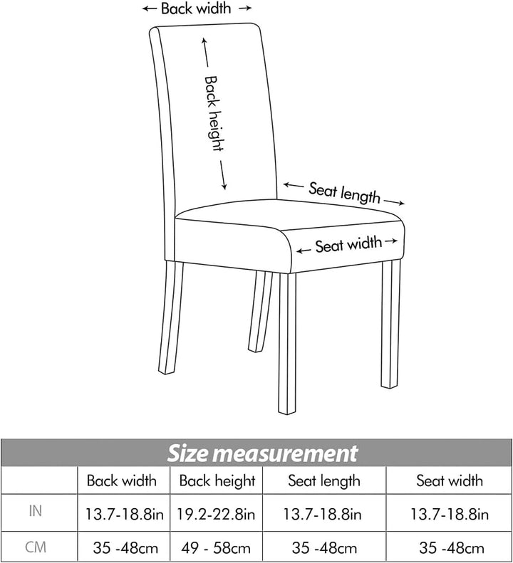 VanderHOME Stuhlhussen 4er Set Elastische Universal Esszimmerstuhl Abdeckung mit Rock Abnehmbare Was
