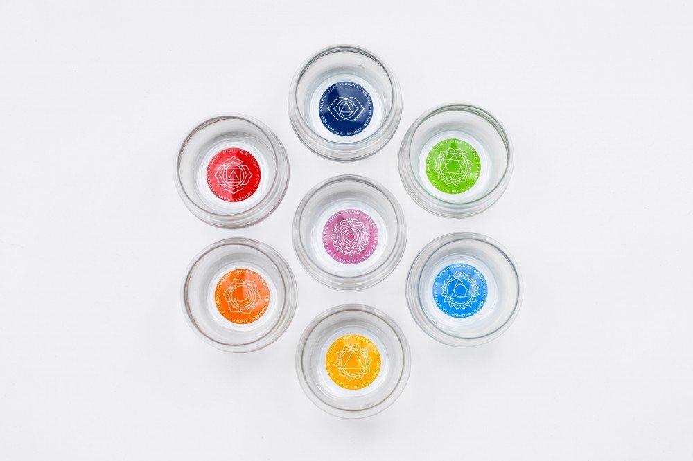 Natures-Design Glas Mythe Chakra Set 7-teilig