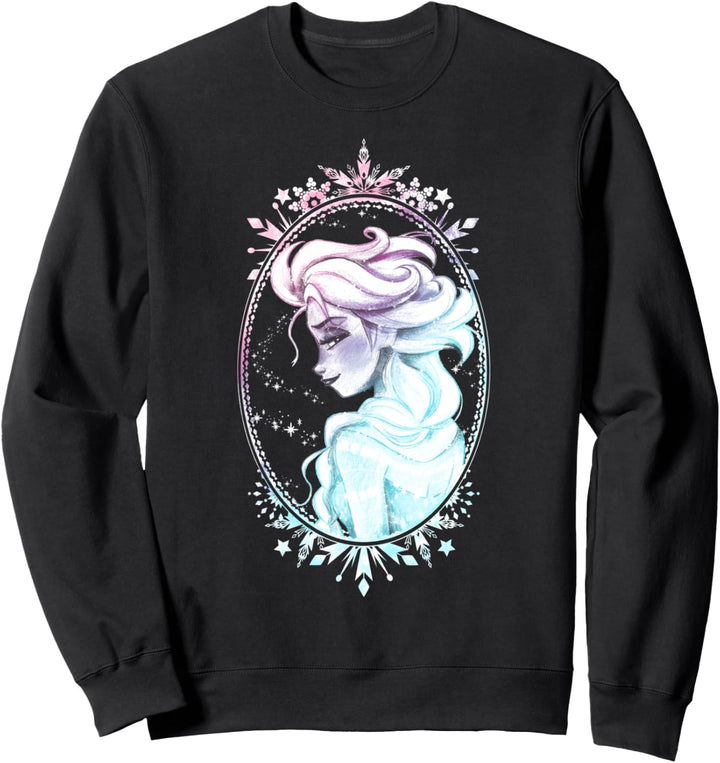 Disney Frozen Elsa Gradient Watercolor Framed Portrait Sweatshirt