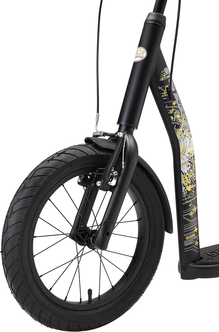 STAR SCOOTER Kinder Tret Roller ab 8 Jahre | City Kick Scooter Luftreifen Höhenverstellbar 16 Zoll N