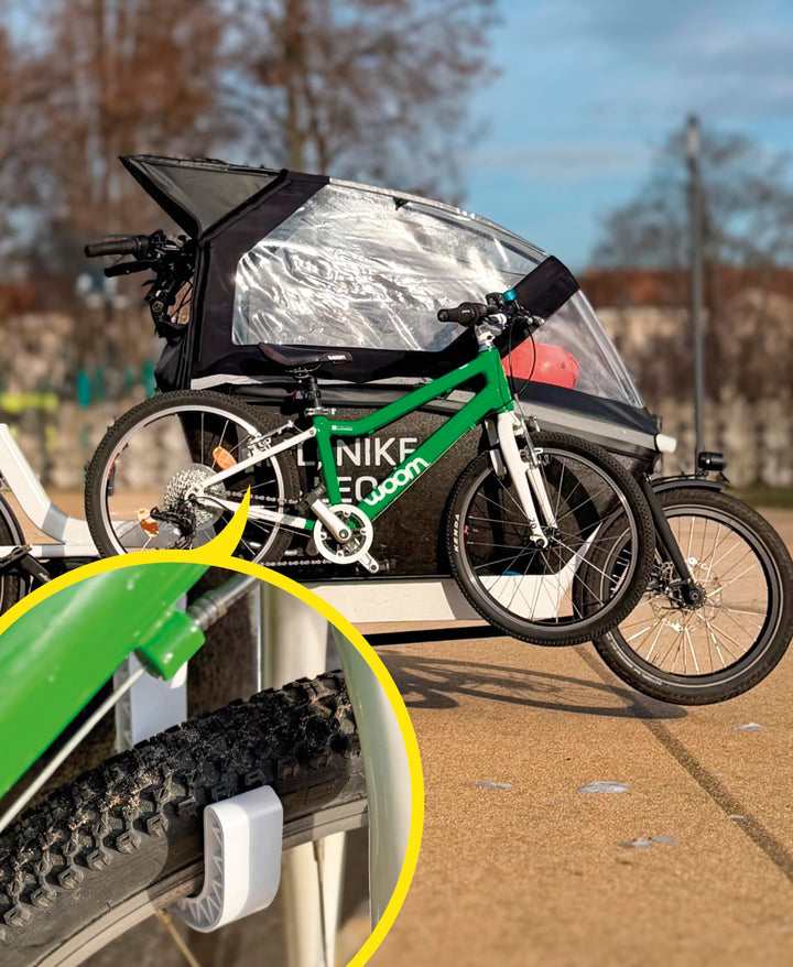 Frank Bike Holder M 2.0 – 2X Halterung für Kinderfahrrad &amp; Laufrad am Lastenrad | kompatibel mit Urb