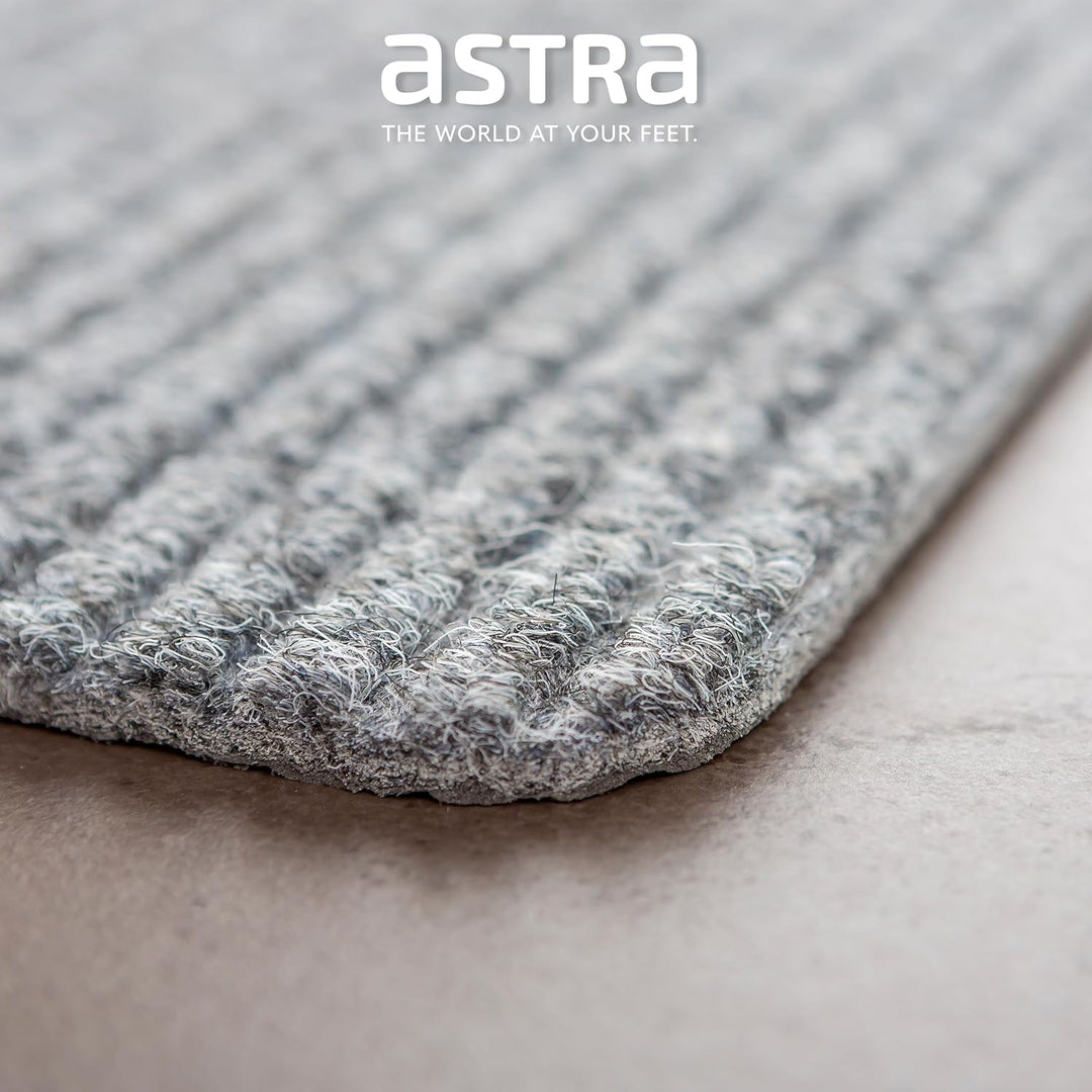 Astra Fussmatte innen Silber Schmutzfangmatte rutschfest – Türmatte 50x80 cm 2er Set wasserabweisend