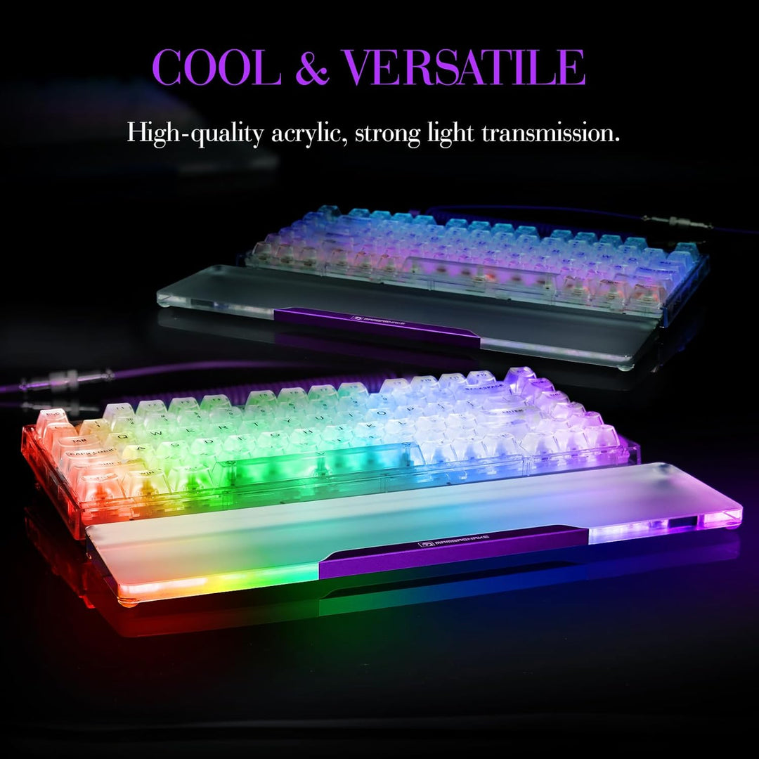 MAMBASNAKE Handgelenkauflage für Tastatur, Tastaturpad aus Acryl für Compact 60% Tastatur - Ergonomi
