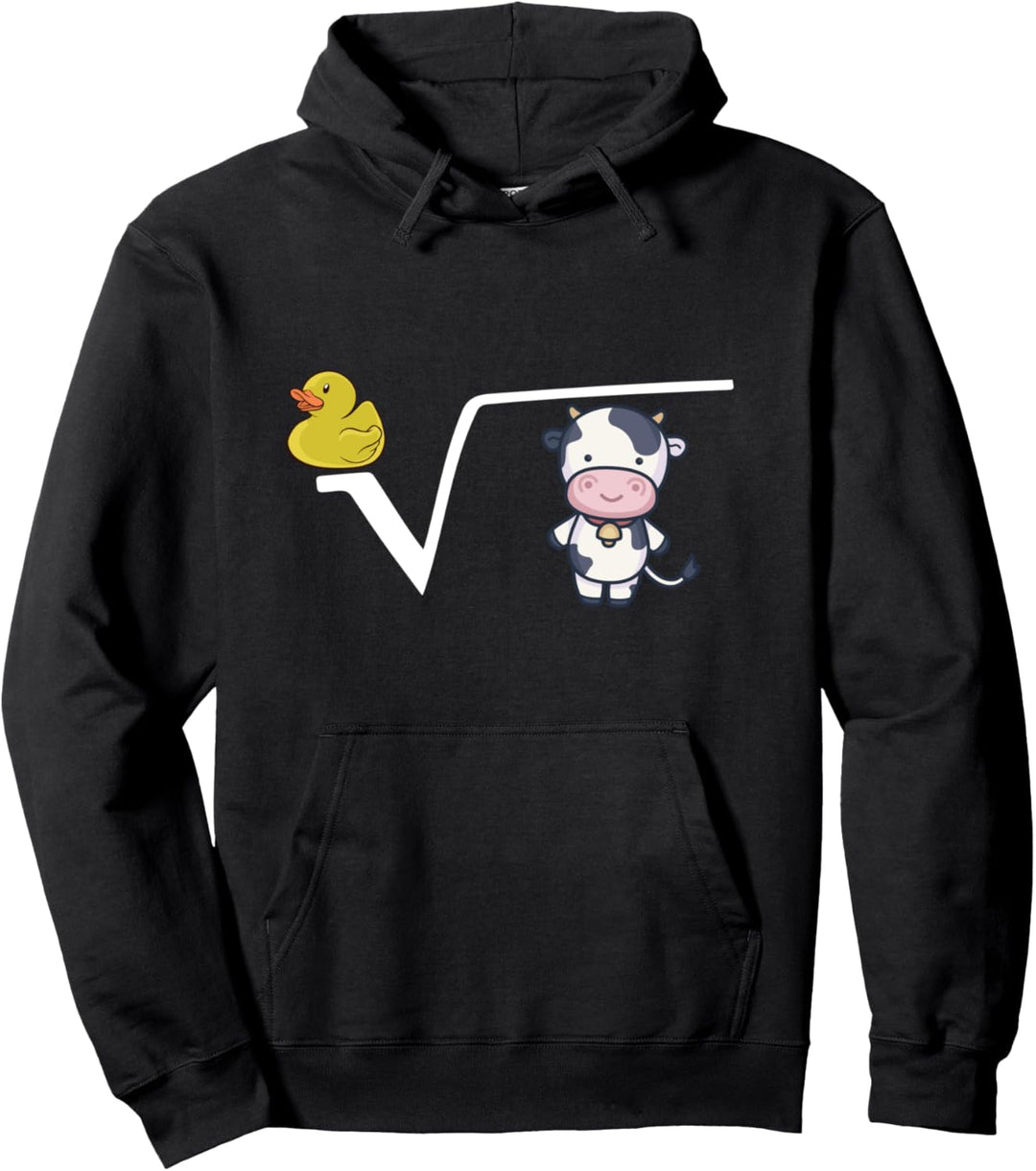 N-te Wurzel aus Q lustiges Mathematik mit Kuh und Ente Pullover Hoodie