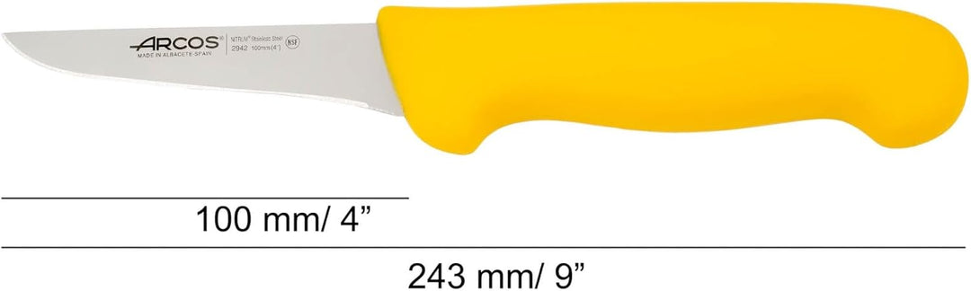 Arcos Serie 2900 - Ausbeinmesser - Klinge Nitrum Edelstahl 100 mm - HandGriff Polypropylen Farbe Gel