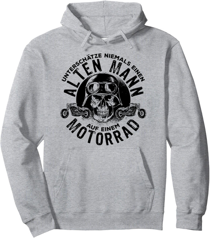 Alter Mann auf Motorrad Motorradfahrer Biker Bike Geschenk Pullover Hoodie