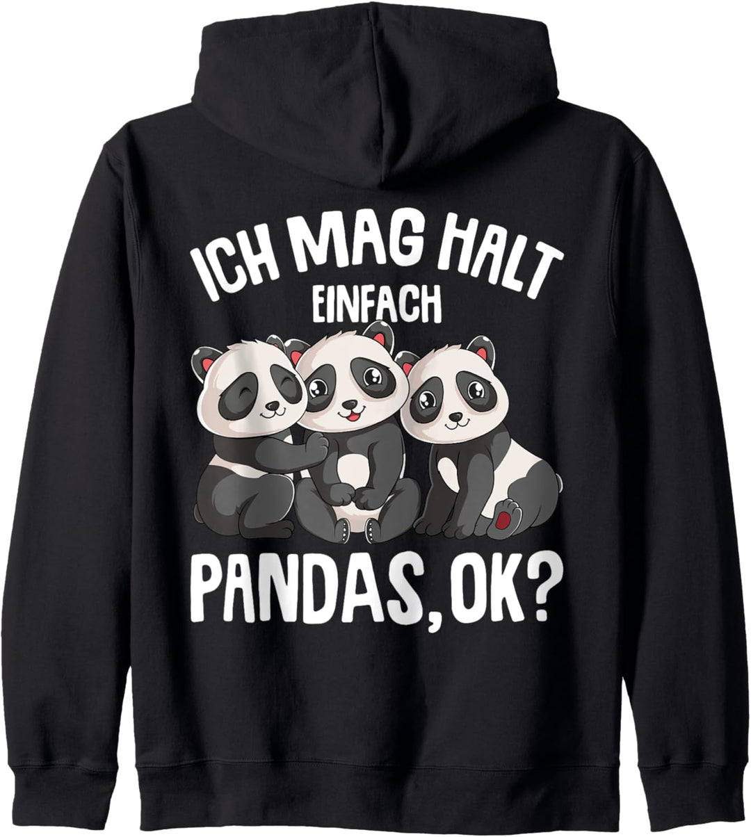 Panda Ich mag halt Pandas Pandabär Kinder Damen Mädchen Kapuzenjacke