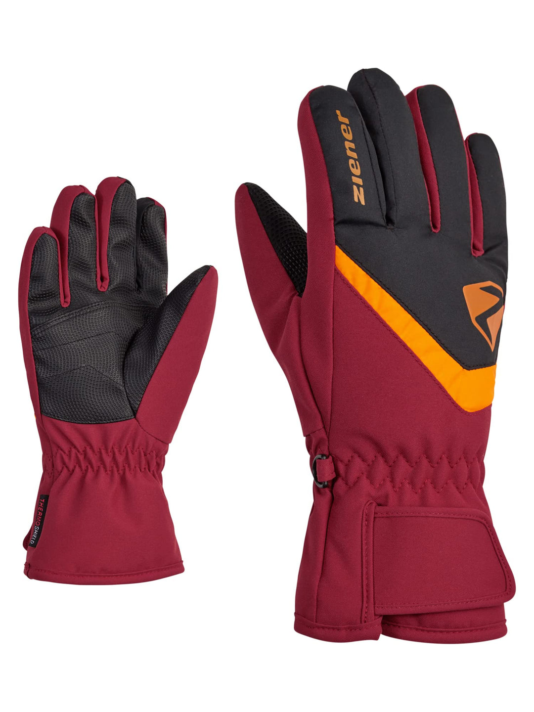 Ziener Kinder Loriko Ski-Handschuhe/Wintersport | wasserdicht, atmungsaktiv 4.5 red cabin, 4.5 red c